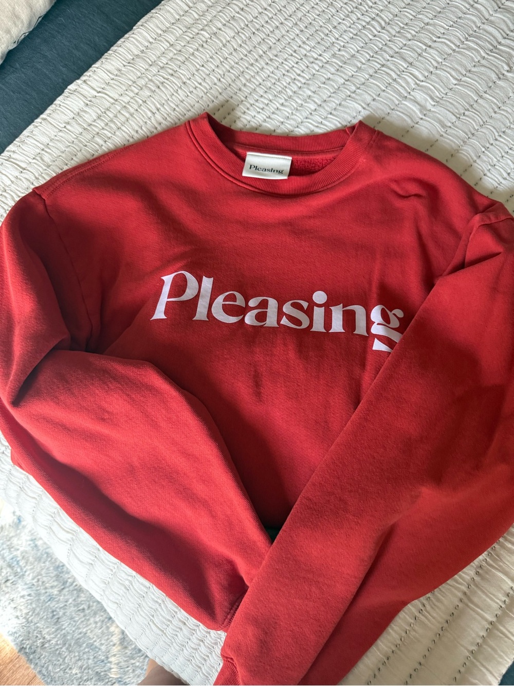 Pleasing by Harry Styles Red Logo Crewneck Sweatshirt Size Small